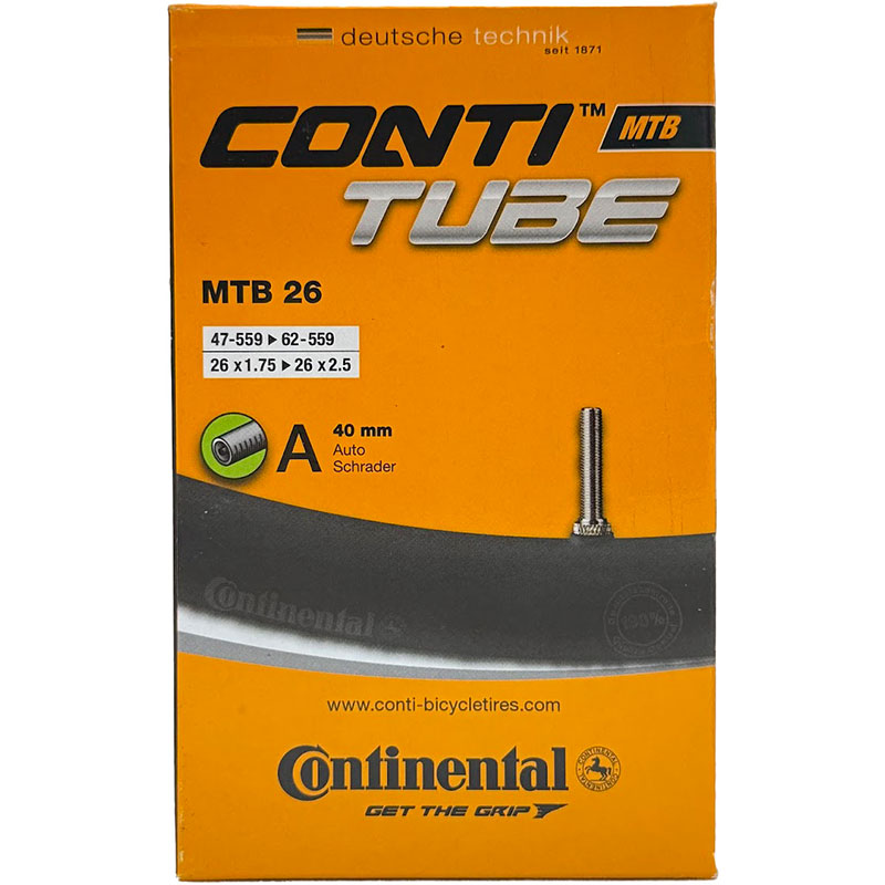 Купить Камера CONTINENTAL MTB 26 дюймов x1.75-2.5 дюймов , автониппель 40 мм