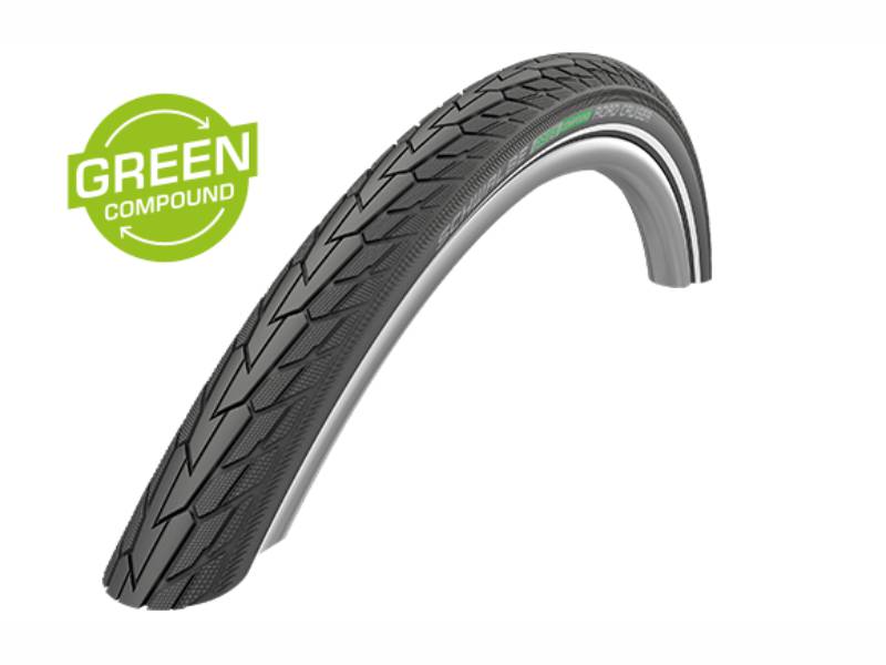 Купить Покрышка. 26x1.75 ROAD CRUISER K-Guard, TwinSkin B/B+RT (светоотр полоса) HS484 GREEN 50EPI SCHWALBE