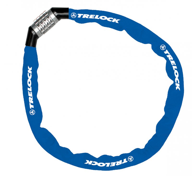 Купить Велозамок цепь  Trelock BC 115/110/4 кодовый синий