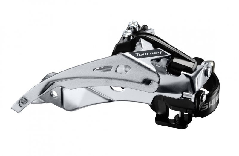 Купить Переключатель передний Shimano Tourney TY710-2, 2x7/8ск, универсальная тяга, универсальный хомут, для 46T, EFDTY7102TS