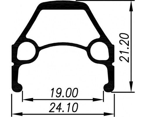 Купить Обод 700C*28C/38C Weinmann 28 дюймов  ZAC2000 двойной пистонированный (V-Brake, 36H*14G, защитная полоса, черный)