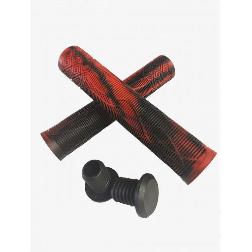 Купить Грипсы S-Pro HG-SPBKR 165 мм., для BMX, красный/черный